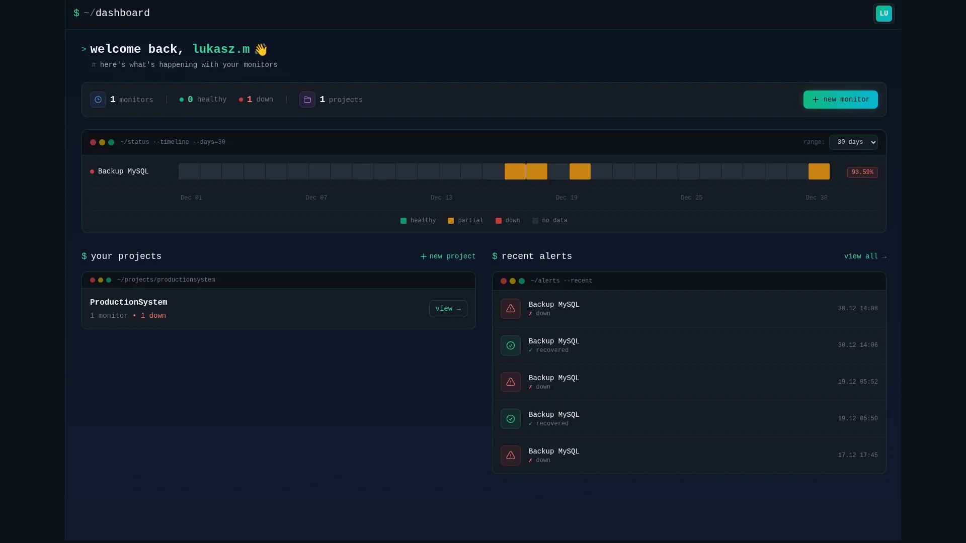 Cron job monitoring dashboard - track all your scheduled tasks